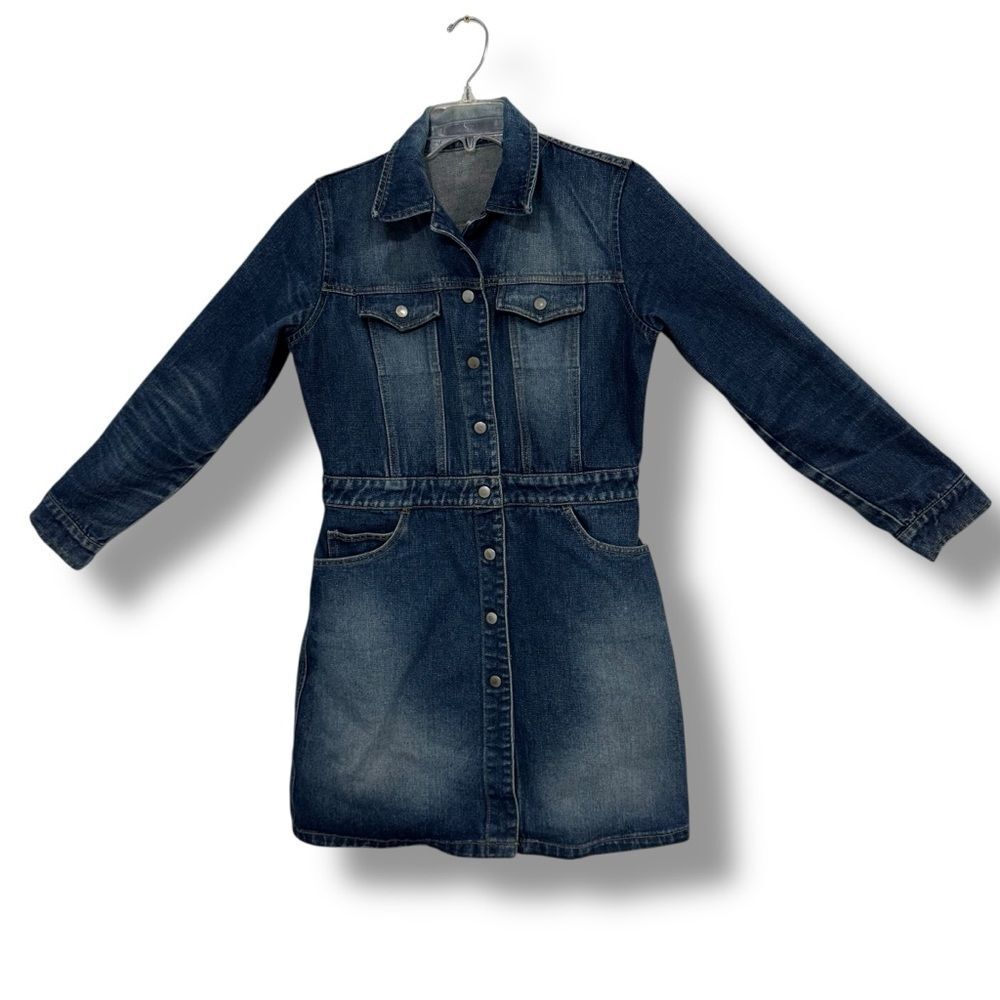 Forcast Denim Dress Y2K Inspired Women’s Size 10 Long Sleeve Button Up